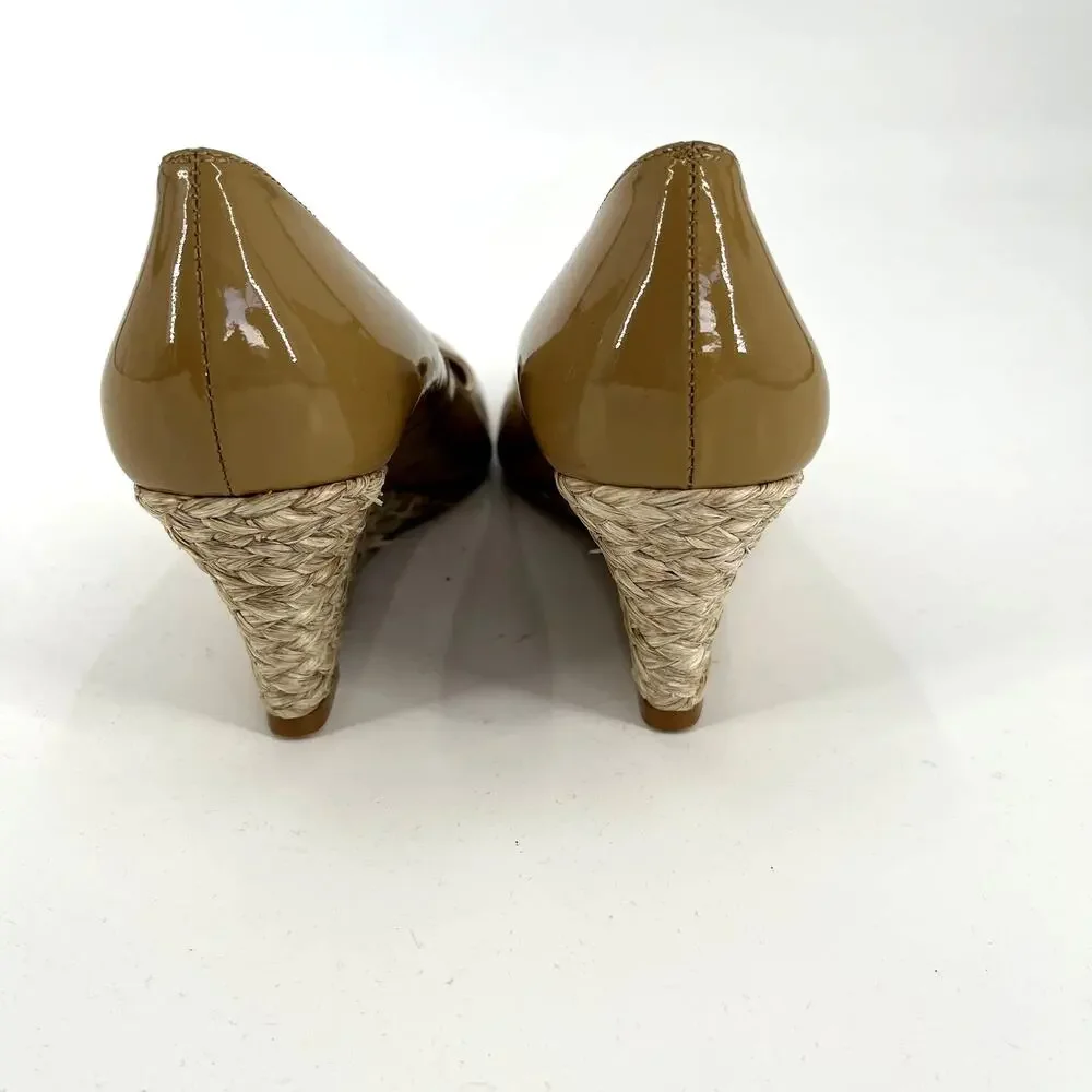 L.K. Bennett Maddox Patent Leather Espadrille Wedges